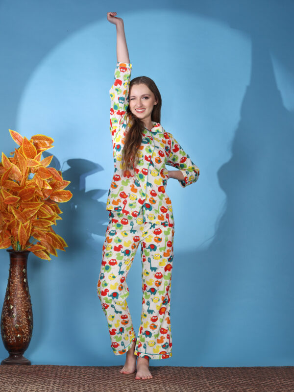 Printed Cotton Co-ord Set – Multi Colour