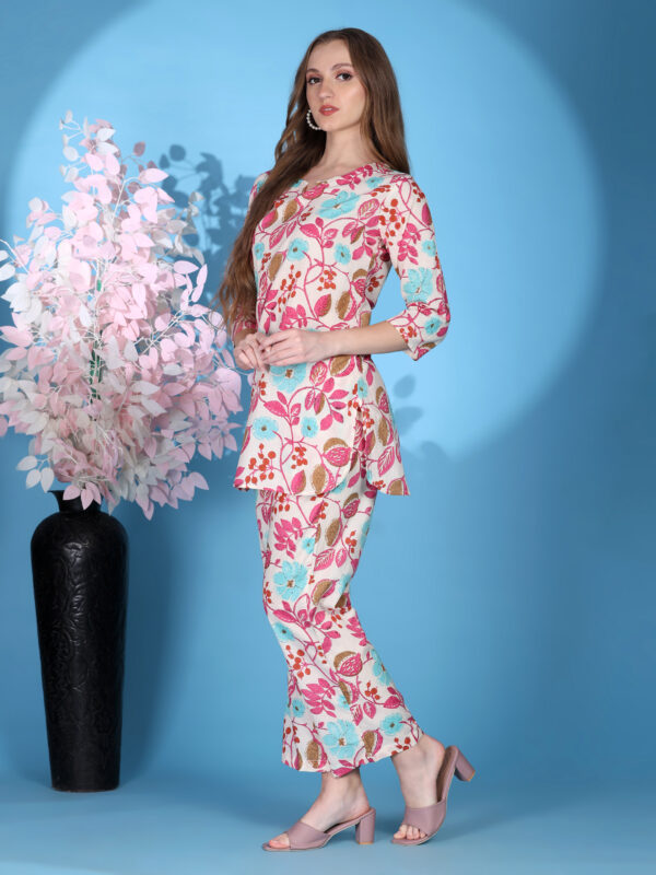 Printed Cotton Co-ord Set – Multi Colour