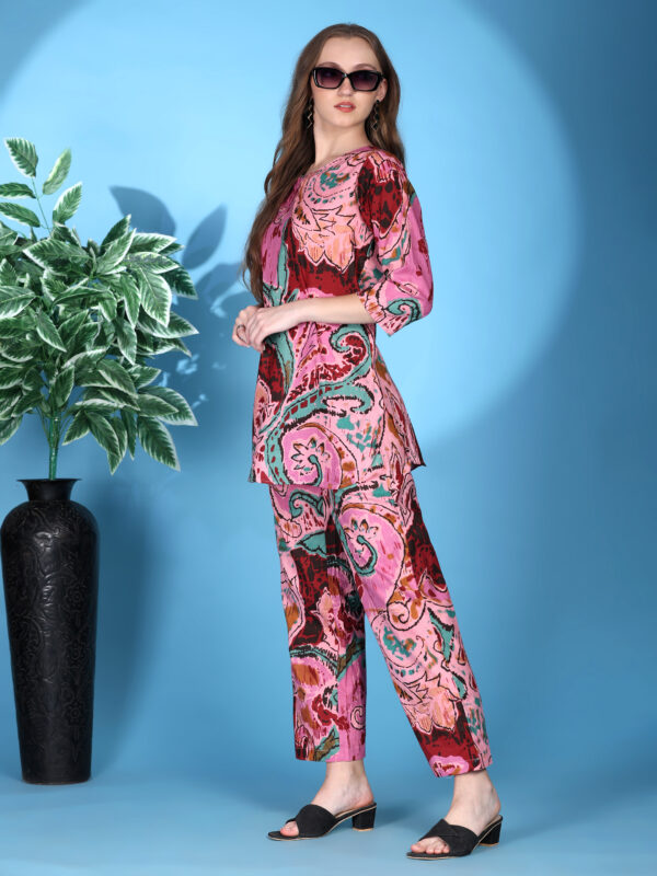 Printed Cotton Co-ord Set – Multi Colour