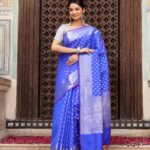 JACQUARD Saree - BLUE
