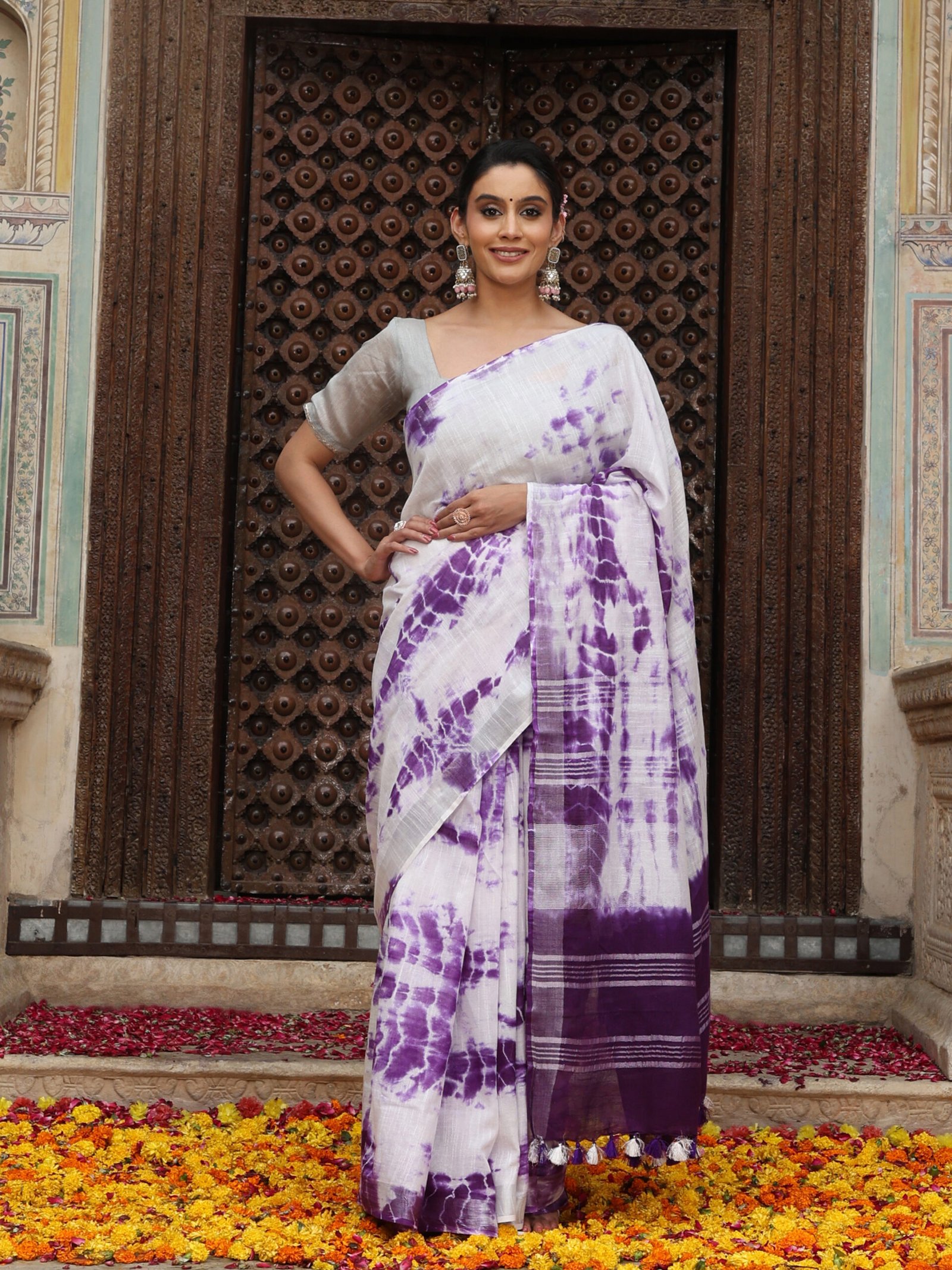 SOLID Saree - PURPLE