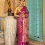 JACQUARD Saree - PINK