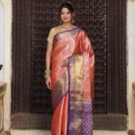 JACQUARD Saree - PEACH