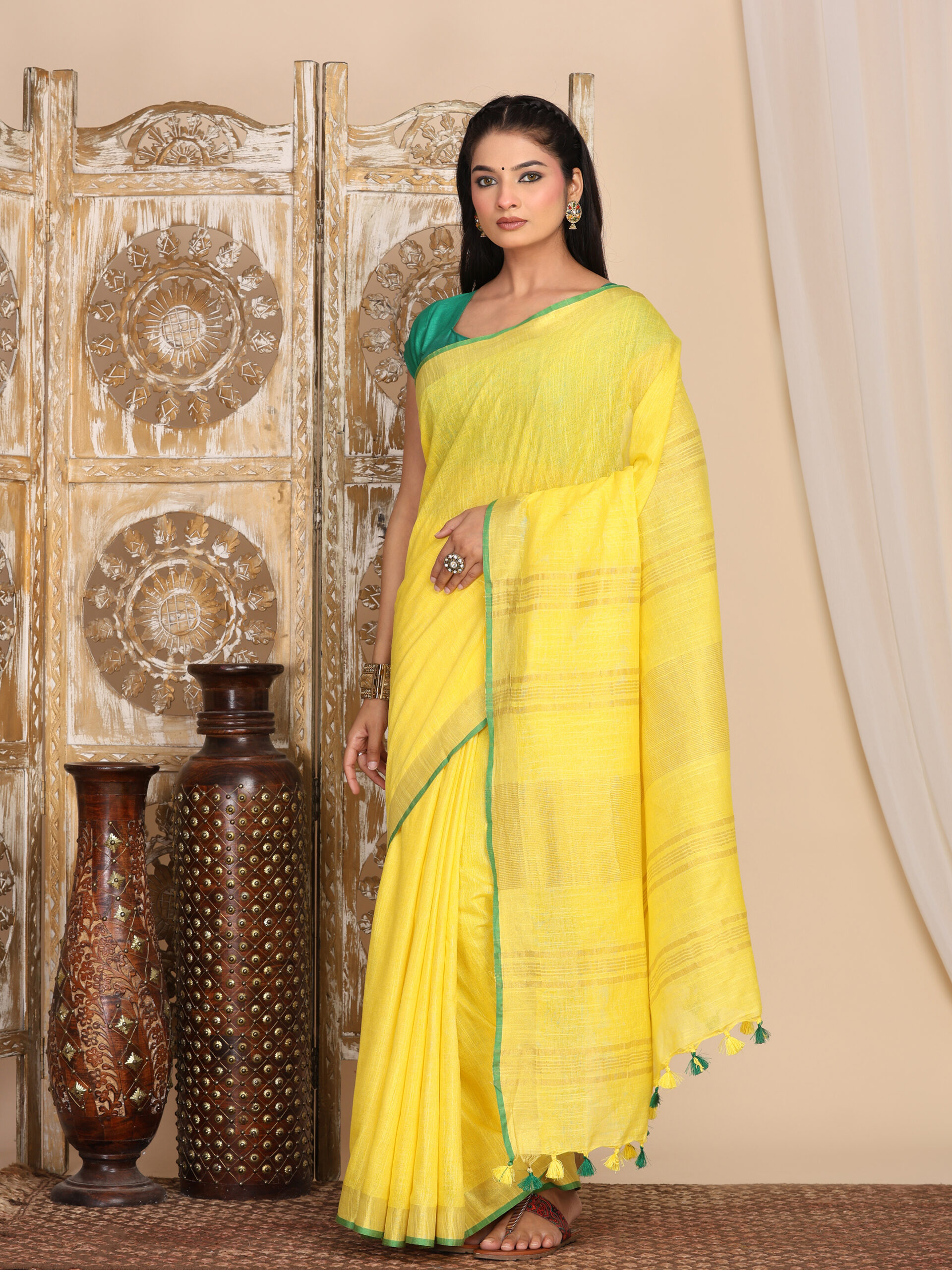 Solid Linen Cotton Fabric - Image 3