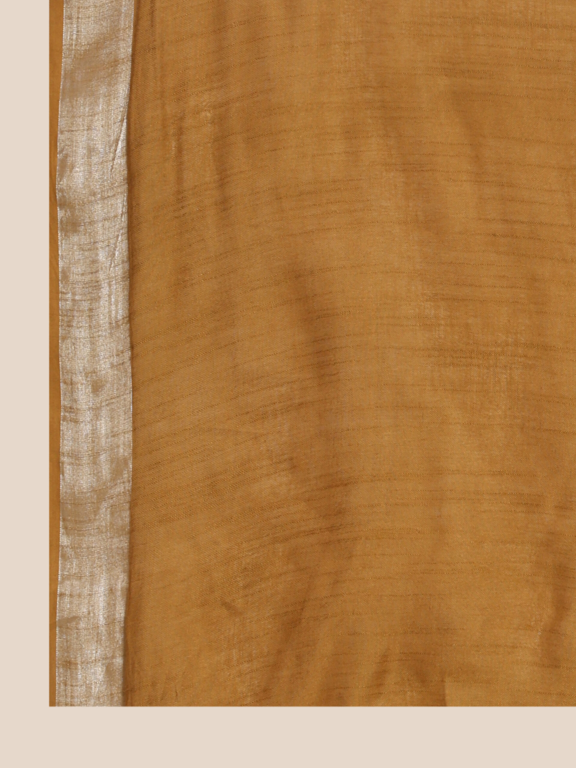 Brown Linen Cotton Blend Fabric - Image 2