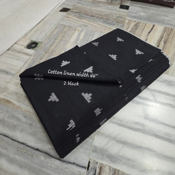 LINEN TEMPLE BUTA SHIRTING FABRIC (2 METERS)