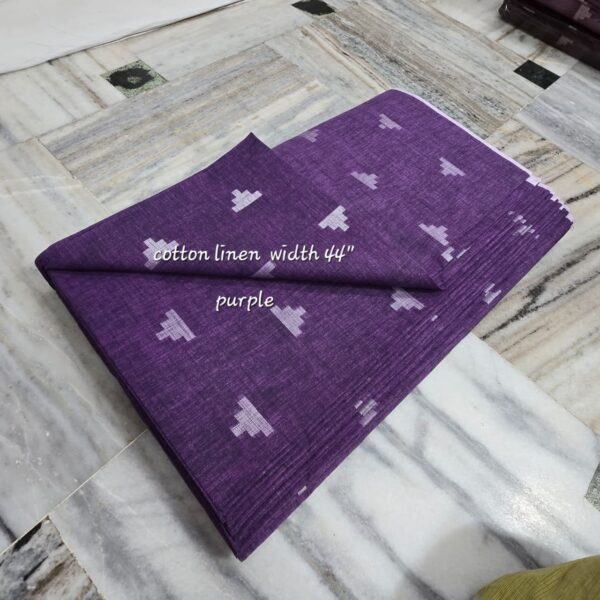 LINEN TEMPLE BUTA SHIRTING FABRIC (2 METERS)