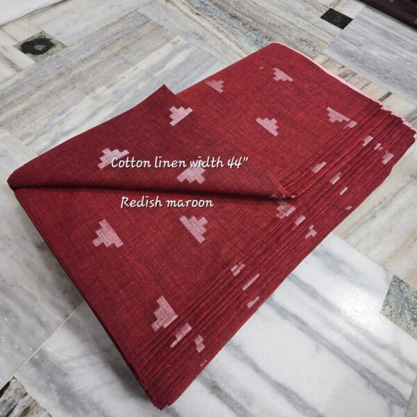 LINEN TEMPLE BUTA SHIRTING FABRIC (2 METERS)