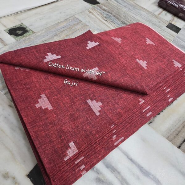 LINEN TEMPLE BUTA SHIRTING FABRIC (2 METERS)