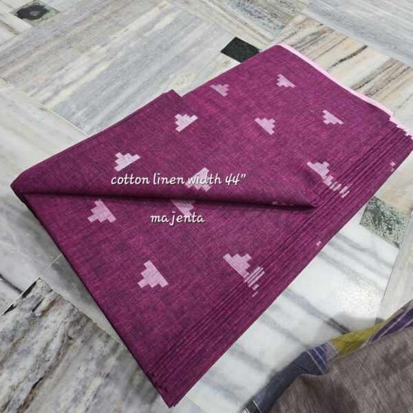 LINEN TEMPLE BUTA SHIRTING FABRIC (2 METERS)