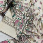 COTTON SILK HAND PRINTED UNSTITCHED DRESS MATERIAL WITH DUPATTAS