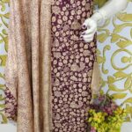 SEMI SILK HAND PRINTED UNSTITCHED DRESS MATERIAL WITH DUPATTAS